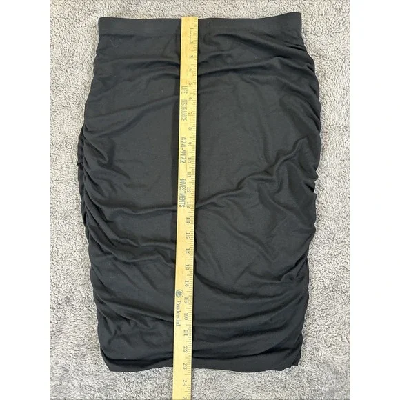 Vince Camuto Women Black Form Fitting Scrunch Formal Skirt Size Small - Picture 3 of 7